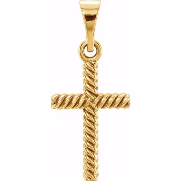 14K Yellow Cross Pendant